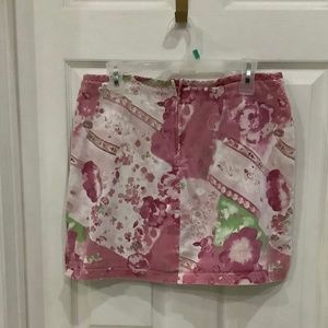 Vintage JN Apparel NY, pink floral skort. Size 14